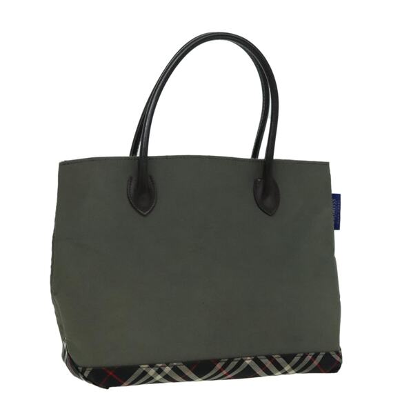 Burberry Nova Check Blue Label Hand Bag Canvas Khaki - Picture 1 of 16